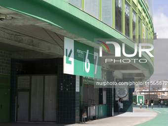 An exterior view of the Sporting stadium in Lisbon, Portugal, on September 7, 2024. Sporting contests the process of electing the delegate t...