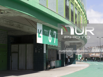 An exterior view of the Sporting stadium in Lisbon, Portugal, on September 7, 2024. Sporting contests the process of electing the delegate t...