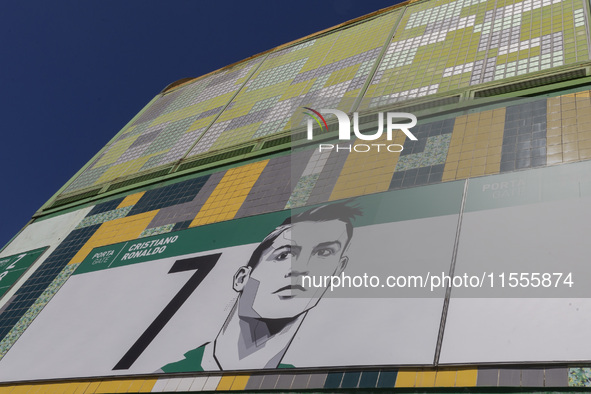 An exterior view of the Sporting stadium in Lisbon, Portugal, on September 7, 2024. Sporting contests the process of electing the delegate t...