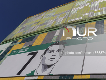 An exterior view of the Sporting stadium in Lisbon, Portugal, on September 7, 2024. Sporting contests the process of electing the delegate t...