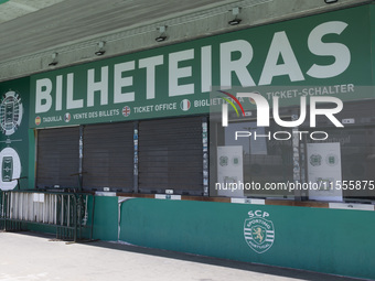 An exterior view of the Sporting stadium in Lisbon, Portugal, on September 7, 2024. Sporting contests the process of electing the delegate t...