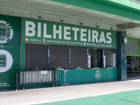 An exterior view of the Sporting stadium in Lisbon, Portugal, on September 7, 2024. Sporting contests the process of electing the delegate t...