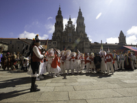 The annual parade of traditional costumes for the entroido, as the carnival is known in Galicia, takes place through the streets of Santiago...