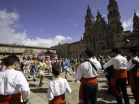 The annual parade of traditional costumes for the entroido, as the carnival is known in Galicia, takes place through the streets of Santiago...