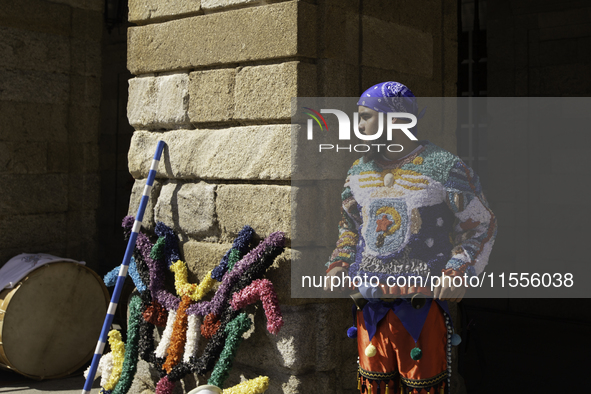 The annual parade of traditional costumes for the entroido, as the carnival is known in Galicia, takes place through the streets of Santiago...