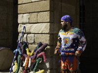 The annual parade of traditional costumes for the entroido, as the carnival is known in Galicia, takes place through the streets of Santiago...