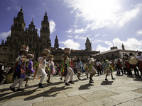 The annual parade of traditional costumes for the entroido, as the carnival is known in Galicia, takes place through the streets of Santiago...