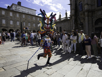 The annual parade of traditional costumes for the entroido, as the carnival is known in Galicia, takes place through the streets of Santiago...