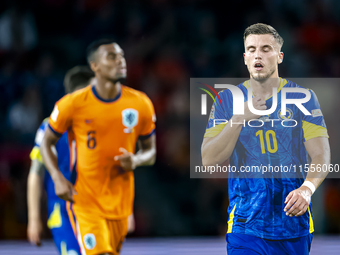 Bosnia and Herzegovina forward Ermedin Demirovic plays during the match between the Netherlands and Bosnia and Herzegovina at the Philips St...