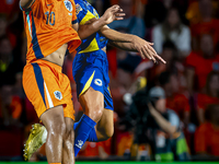 Netherlands forward Joshua Zirkzee plays during the match between the Netherlands and Bosnia and Herzegovina at the Philips Stadium for the...