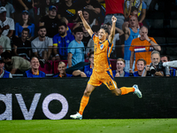 Netherlands midfielder Tijani Reijnders celebrates the goal during the match between the Netherlands and Bosnia and Herzegovina at the Phili...