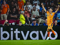 Netherlands midfielder Tijani Reijnders celebrates the goal during the match between the Netherlands and Bosnia and Herzegovina at the Phili...