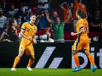 Netherlands midfielder Tijani Reijnders celebrates the goal during the match between the Netherlands and Bosnia and Herzegovina at the Phili...