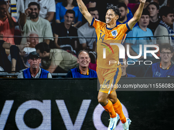 Netherlands midfielder Tijani Reijnders celebrates the goal during the match between the Netherlands and Bosnia and Herzegovina at the Phili...