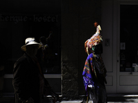 The annual parade of traditional costumes for the entroido, as the carnival is known in Galicia, takes place through the streets of Santiago...