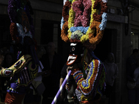 The annual parade of traditional costumes for the entroido, as the carnival is known in Galicia, takes place through the streets of Santiago...