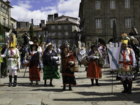 The annual parade of traditional costumes for the entroido, as the carnival is known in Galicia, takes place through the streets of Santiago...