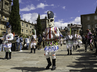 The annual parade of traditional costumes for the entroido, as the carnival is known in Galicia, takes place through the streets of Santiago...