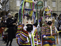 The annual parade of traditional costumes for the entroido, as the carnival is known in Galicia, takes place through the streets of Santiago...