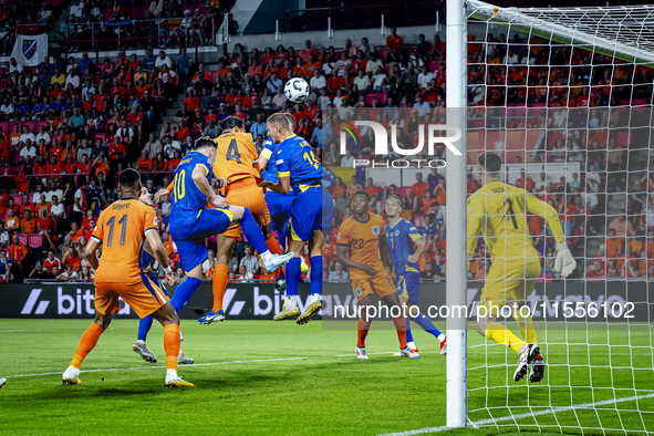 Netherlands defender Virgil van Dijk plays during the match between the Netherlands and Bosnia and Herzegovina at the Philips Stadium for th...