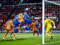 Netherlands defender Virgil van Dijk plays during the match between the Netherlands and Bosnia and Herzegovina at the Philips Stadium for th...