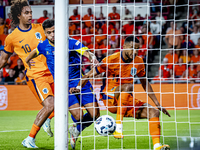 Netherlands forward Cody Gakpo scores the 2-2 during the match between the Netherlands and Bosnia and Herzegovina at the Philips Stadium for...