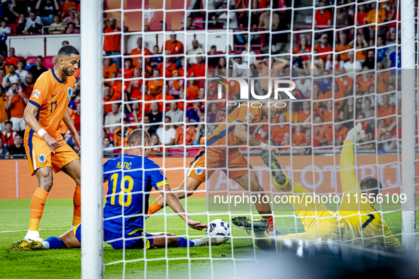 Netherlands midfielder Xavi Simons, number 11, during the match between the Netherlands and Bosnia and Herzegovina at the Philips Stadium fo...