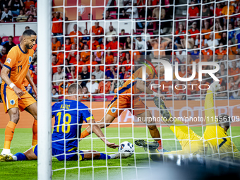 Netherlands midfielder Xavi Simons, number 11, during the match between the Netherlands and Bosnia and Herzegovina at the Philips Stadium fo...