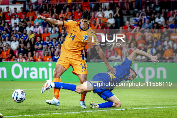 During the match between the Netherlands and Bosnia and Herzegovina at the Philips Stadium for the UEFA Nations League, League A, Group A3,...