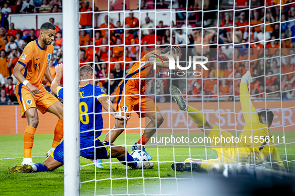 Netherlands midfielder Xavi Simons, number 11, during the match between the Netherlands and Bosnia and Herzegovina at the Philips Stadium fo...