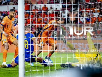 Netherlands midfielder Xavi Simons, number 11, during the match between the Netherlands and Bosnia and Herzegovina at the Philips Stadium fo...