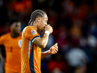 Netherlands midfielder Xavi Simons plays during the match between the Netherlands and Bosnia and Herzegovina at the Philips Stadium for the...