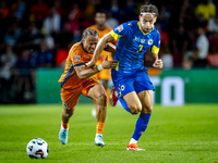 Netherlands midfielder Xavi Simons and Bosnia and Herzegovina defender Amar Dedic during the match between the Netherlands and Bosnia and He...