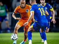 Netherlands midfielder Xavi Simons plays during the match between the Netherlands and Bosnia and Herzegovina at the Philips Stadium for the...