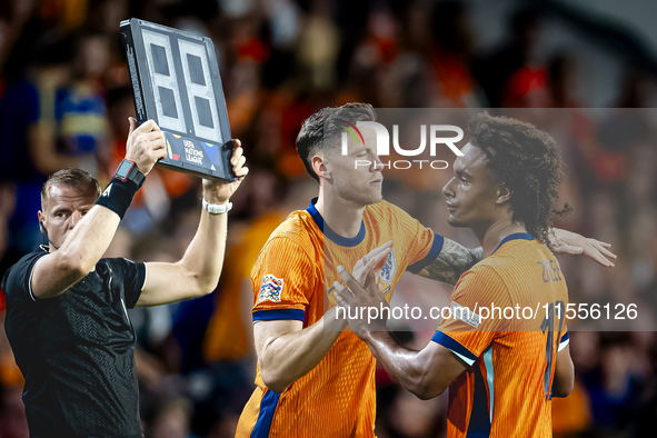 Netherlands forward Wout Weghorst replaces Netherlands forward Joshua Zirkzee during the match between the Netherlands and Bosnia and Herzeg...