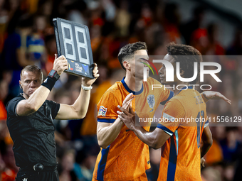 Netherlands forward Wout Weghorst replaces Netherlands forward Joshua Zirkzee during the match between the Netherlands and Bosnia and Herzeg...