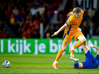 Bosnia and Herzegovina forward Ermedin Demirovic and Netherlands forward Wout Weghorst during the match between the Netherlands and Bosnia a...