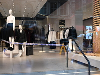 Zara is closed to the public due to a crime scene in Manhattan, New York, United States, on September 7, 2024. On Saturday afternoon, police...