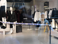 Zara is closed to the public due to a crime scene in Manhattan, New York, United States, on September 7, 2024. On Saturday afternoon, police...