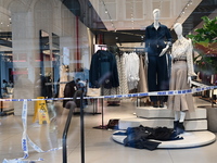 Zara is closed to the public due to a crime scene in Manhattan, New York, United States, on September 7, 2024. On Saturday afternoon, police...