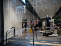 Zara is closed to the public due to a crime scene in Manhattan, New York, United States, on September 7, 2024. On Saturday afternoon, police...