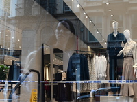 Zara is closed to the public due to a crime scene in Manhattan, New York, United States, on September 7, 2024. On Saturday afternoon, police...