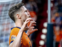 Netherlands forward Wout Weghorst scores the 4-2 during the match between the Netherlands and Bosnia and Herzegovina at the Philips Stadium...