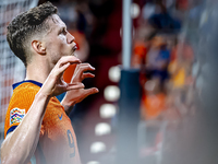 Netherlands forward Wout Weghorst scores the 4-2 during the match between the Netherlands and Bosnia and Herzegovina at the Philips Stadium...