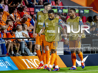 Netherlands midfielder Quinten Timber and Netherlands defender Jurrien Timber during the match between the Netherlands and Bosnia and Herzeg...