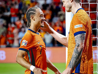 Netherlands forward Wout Weghorst scores the 4-2 during the match between the Netherlands and Bosnia and Herzegovina at the Philips Stadium...