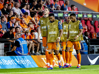 Netherlands midfielder Quinten Timber and Netherlands defender Jurrien Timber during the match between the Netherlands and Bosnia and Herzeg...