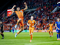 Netherlands midfielder Xavi Simons scores the 5-2 during the match between the Netherlands and Bosnia and Herzegovina at the Philips Stadium...