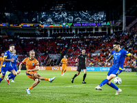 Netherlands midfielder Xavi Simons scores the 5-2 during the match between the Netherlands and Bosnia and Herzegovina at the Philips Stadium...