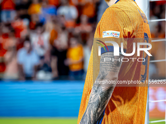 Netherlands forward Wout Weghorst scores the 4-2 during the match between the Netherlands and Bosnia and Herzegovina at the Philips Stadium...